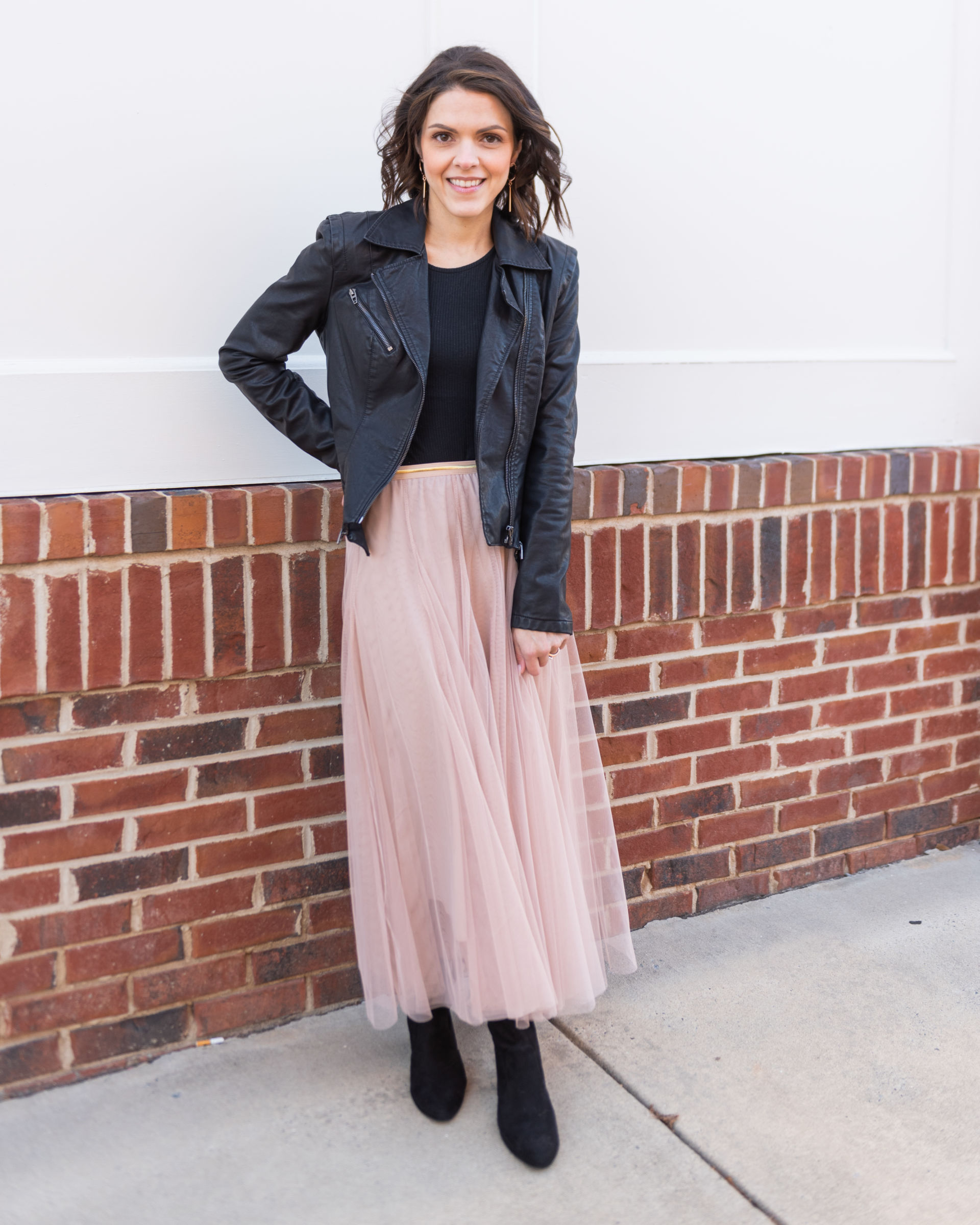 Tulle skirt best sale with jean jacket