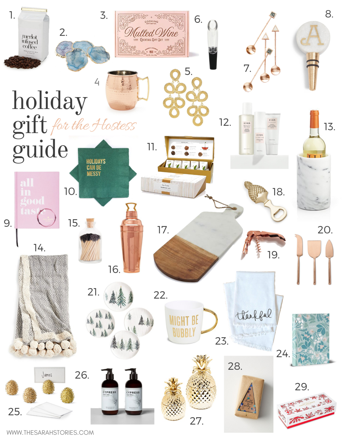 Holiday gift guide for the Hostess | the Sarah Stories