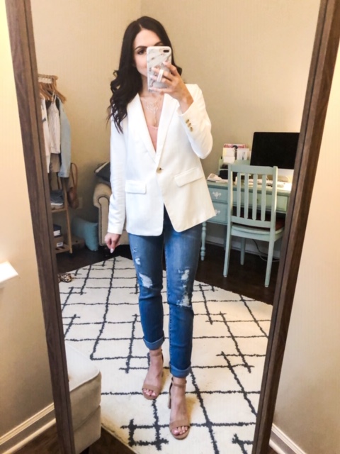 5 ways to style a white blazer