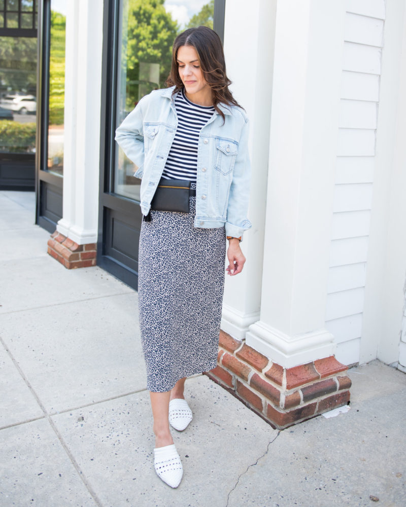 8 'out of the box' ways to style a leopard midi skirt | the Sarah Stories