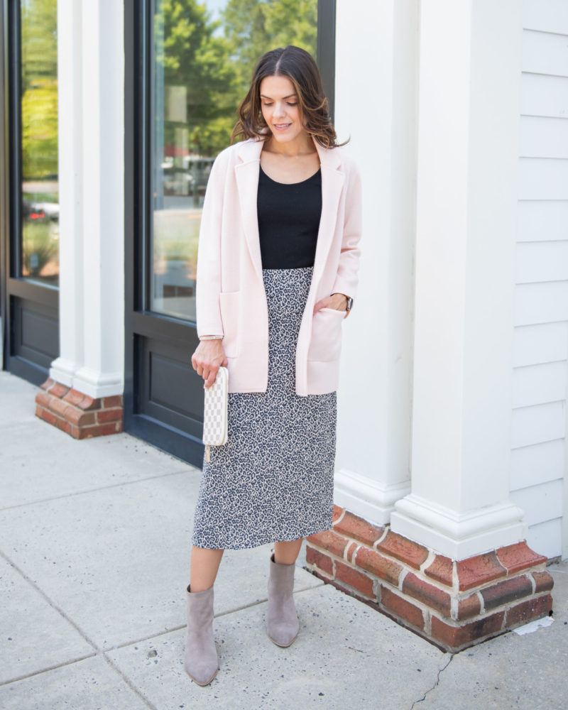 8 'out of the box' ways to style a leopard midi skirt | the Sarah Stories