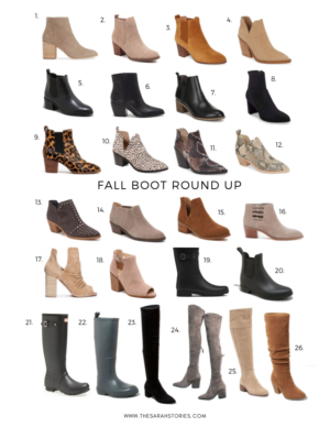 A round up of Fall's best boots and booties - the Sarah Stories