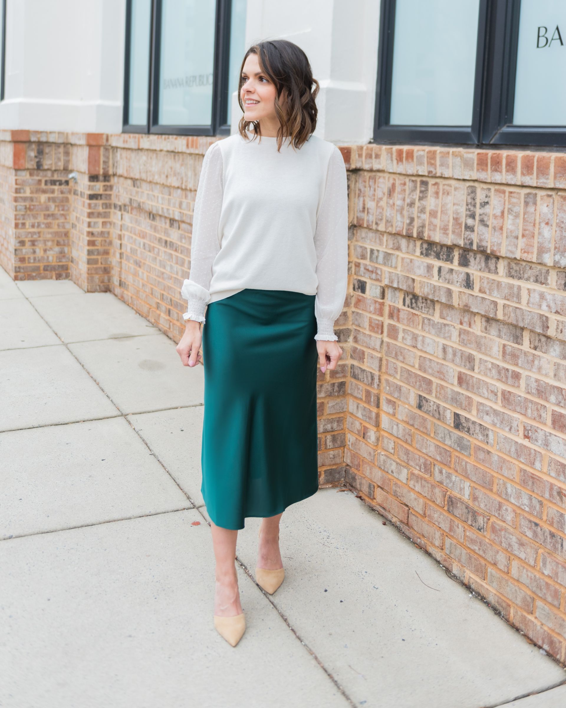 5 ways to style a satin midi skirt | the Sarah Stories