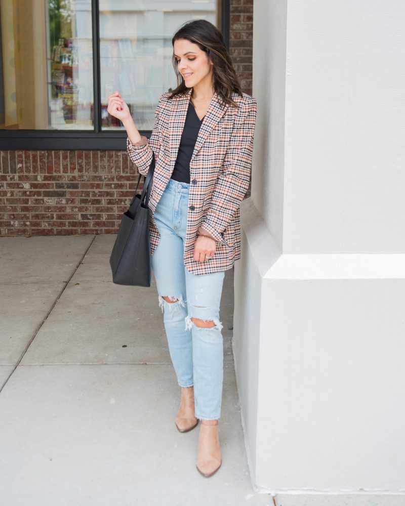 11 stylish ways to wear a brown plaid blazer | the Sarah Stories