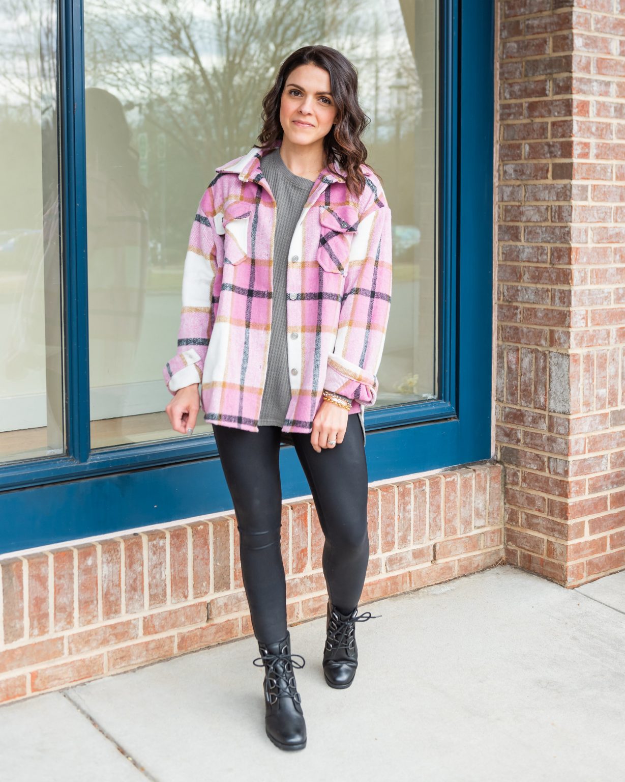 oversized shacket outfit
