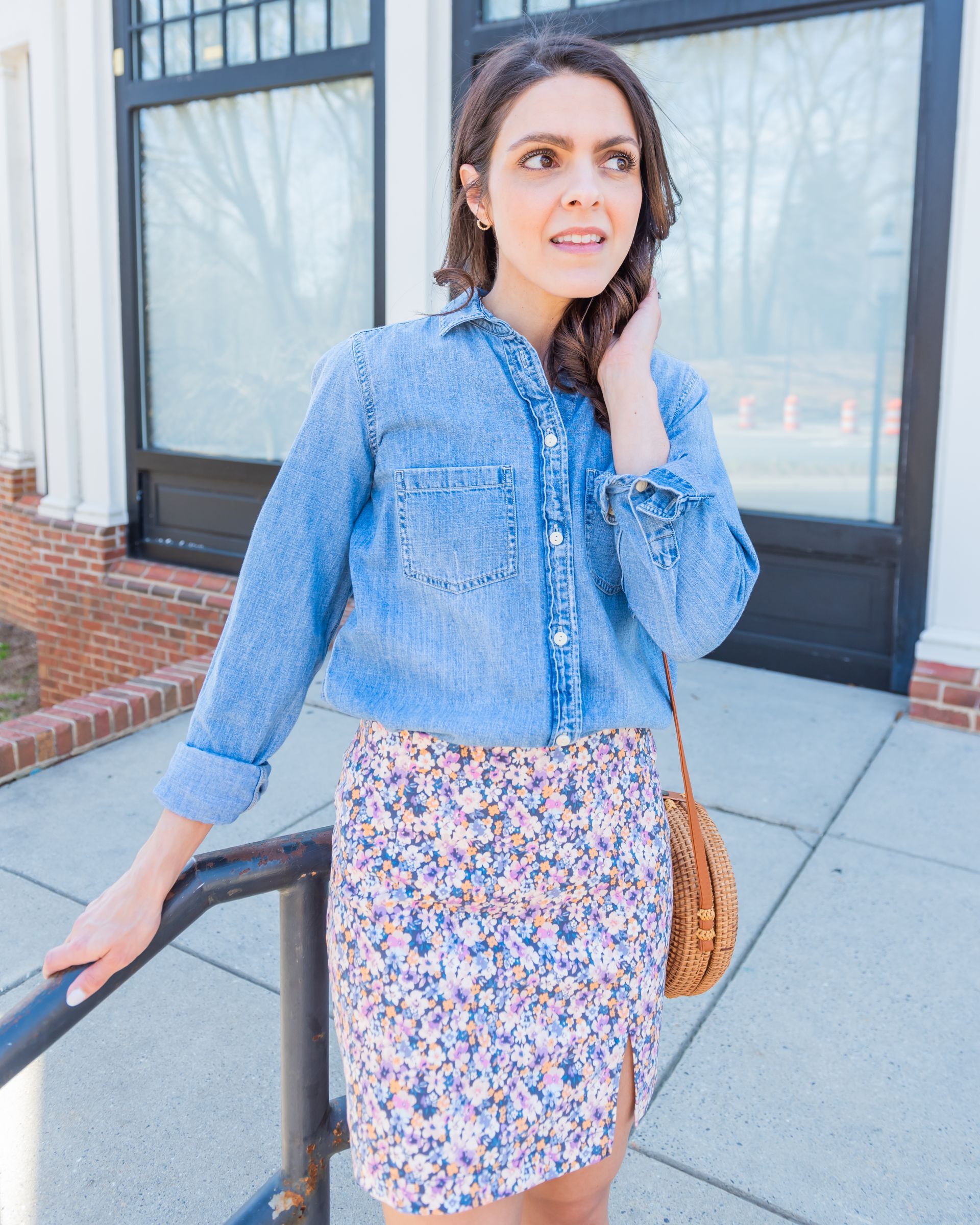 chambray with skirt