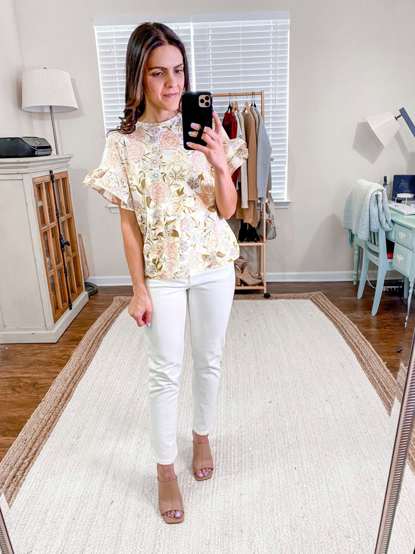 floral ruffle blouse Target