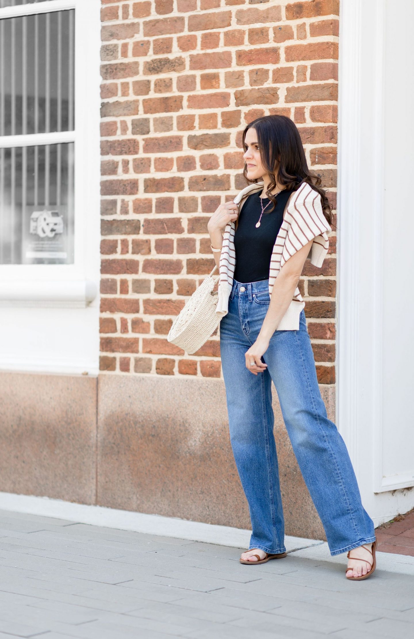 Capsule Wardrobe 2023  Linen Chic Black Vest Wide Leg Pants