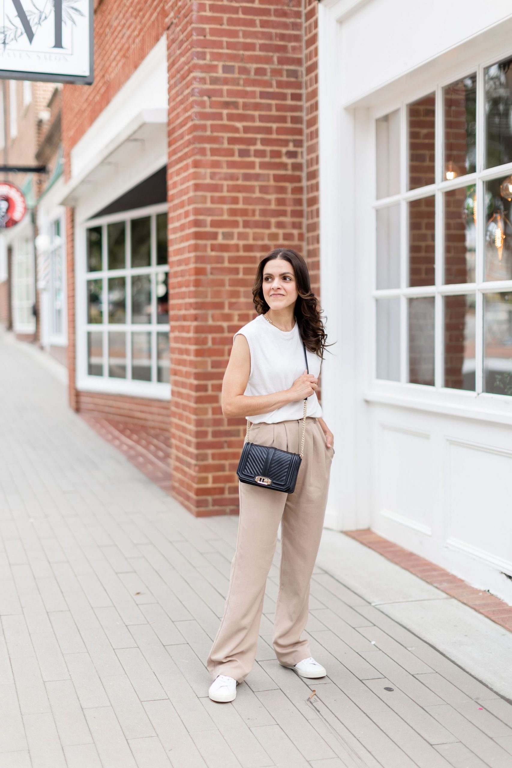 4 Ways to Style High Waisted Tan Trousers