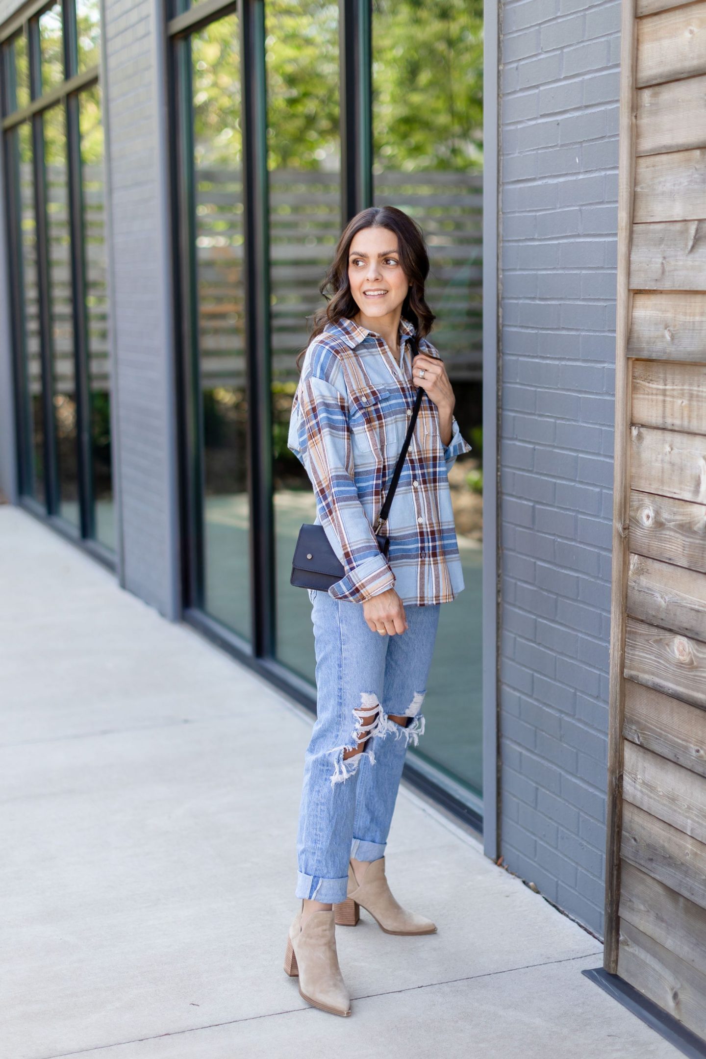 Fall capsule outfit plaid top