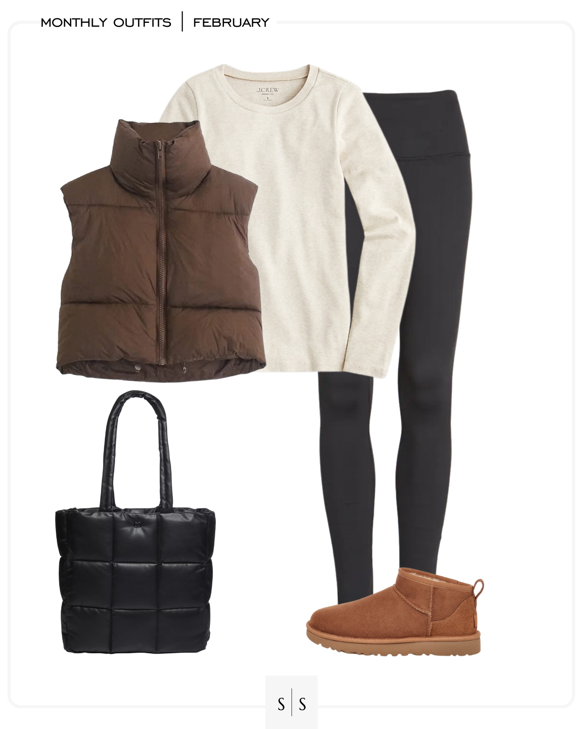 Puffer vest Winter casual outfit