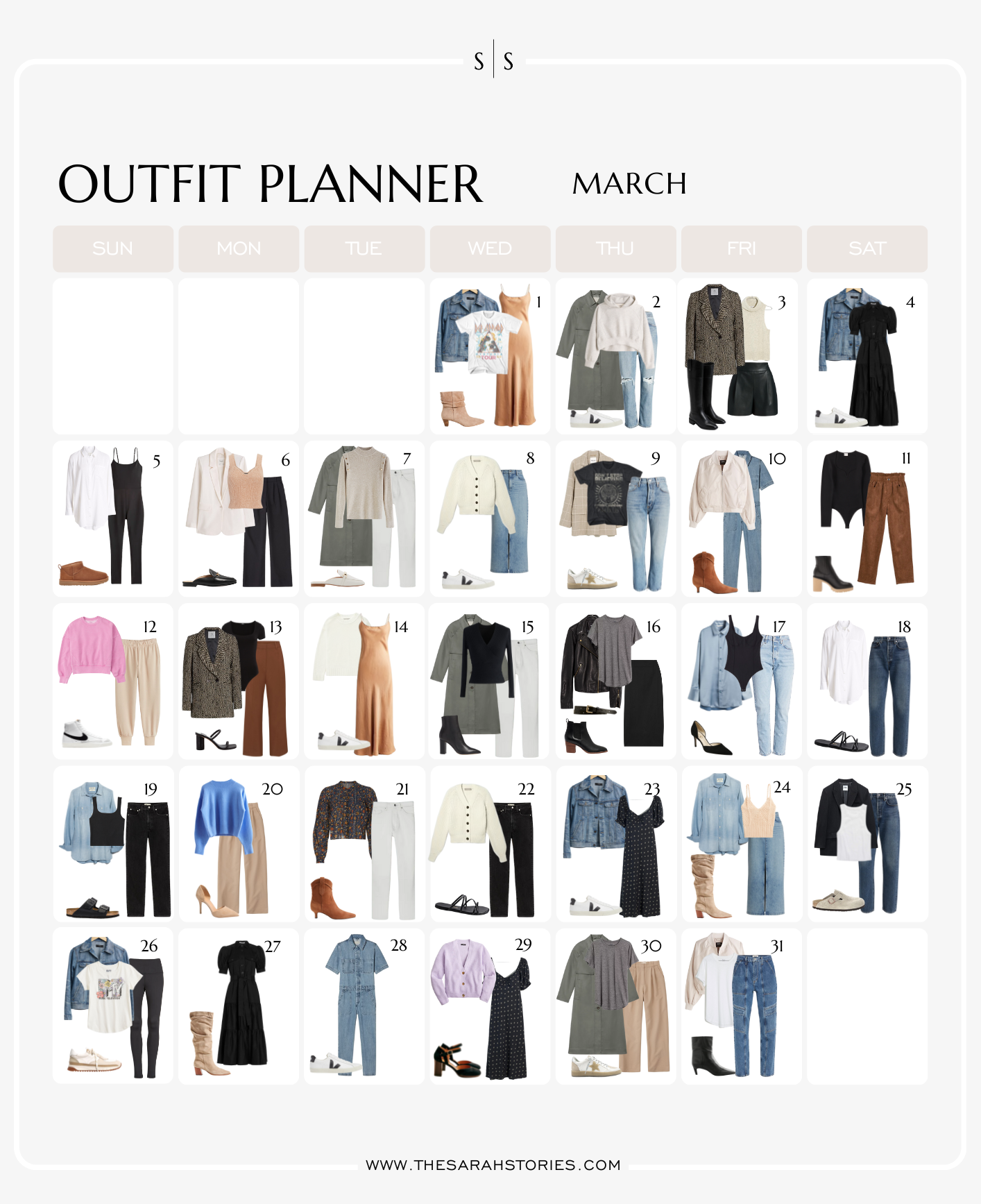 29 March Outfit Ideas 2023  Weekly Outfit Guide - the gray details