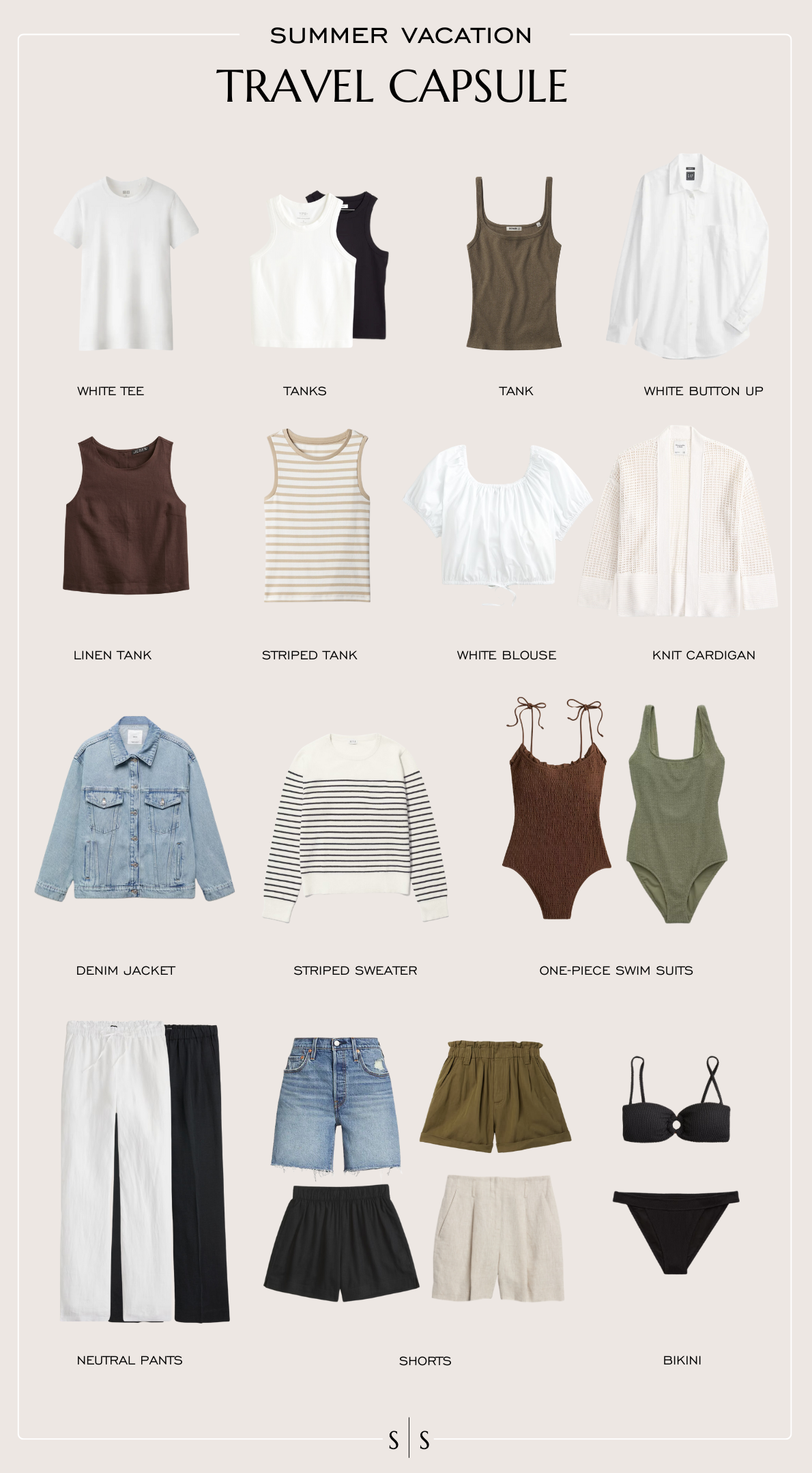 Summer Vacation Travel Capsule The Sarah Stories