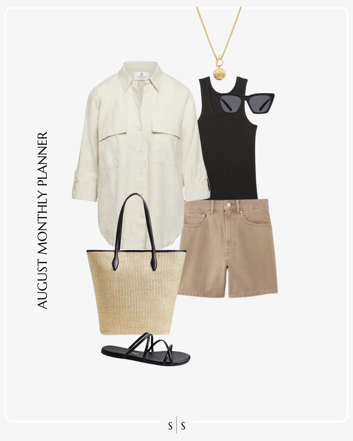 August 2024 Monthly Outfit Planner the Sarah Stories