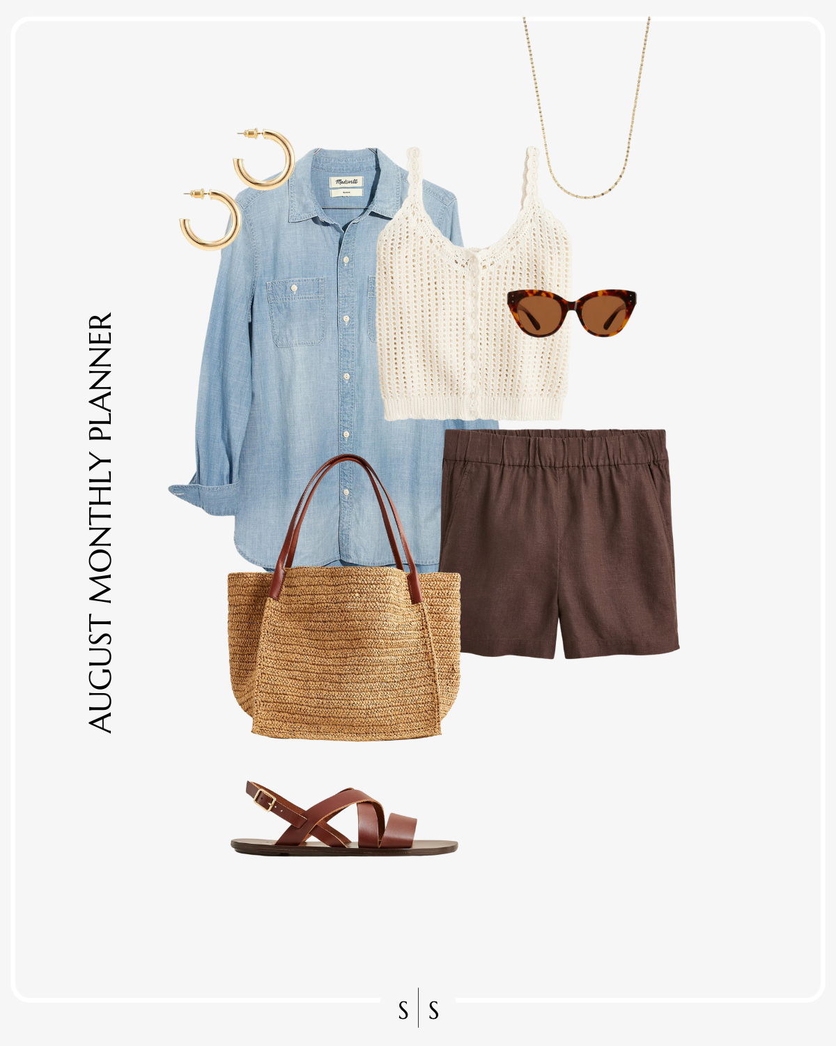 August 2024 Monthly Outfit Planner the Sarah Stories