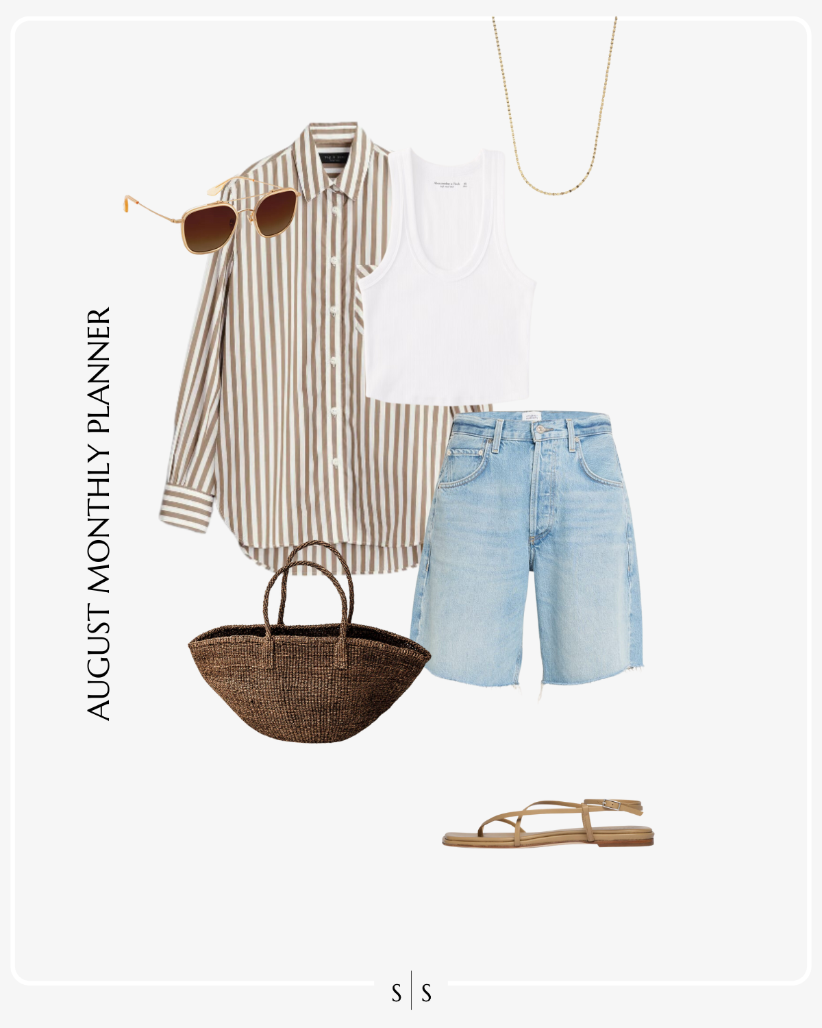 August 2024 Monthly Outfit Planner the Sarah Stories