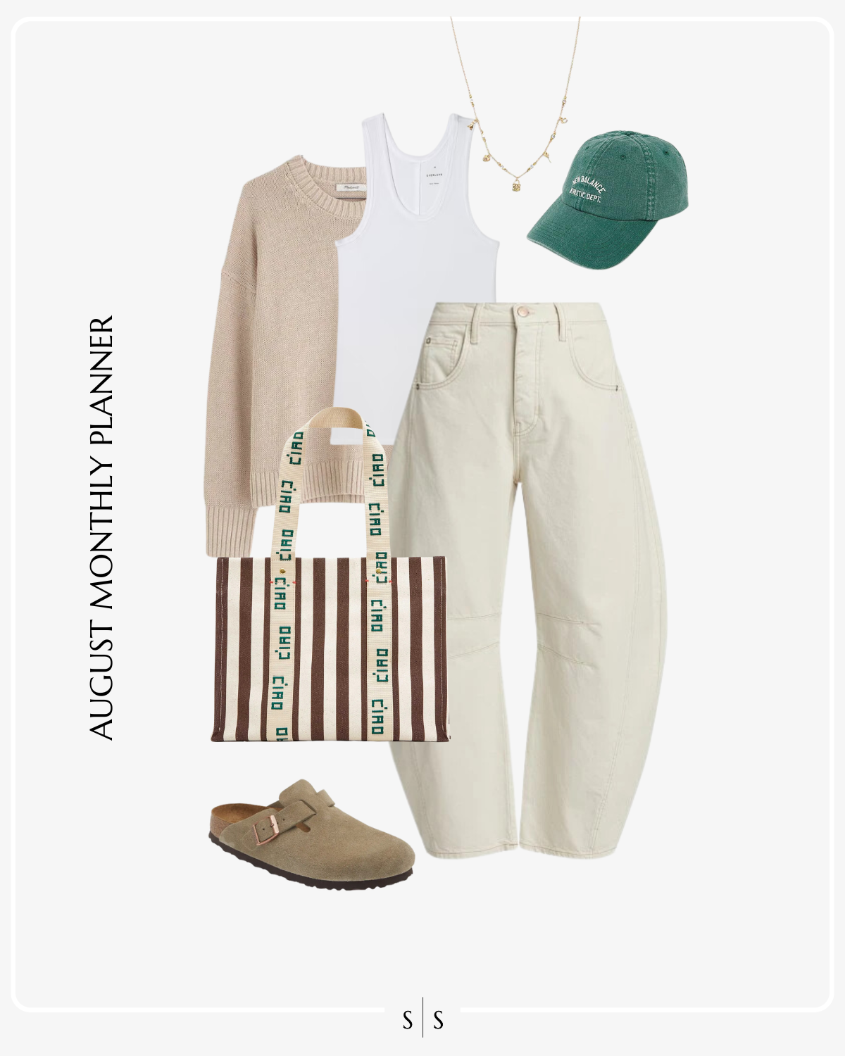 August 2024 Monthly Outfit Planner the Sarah Stories