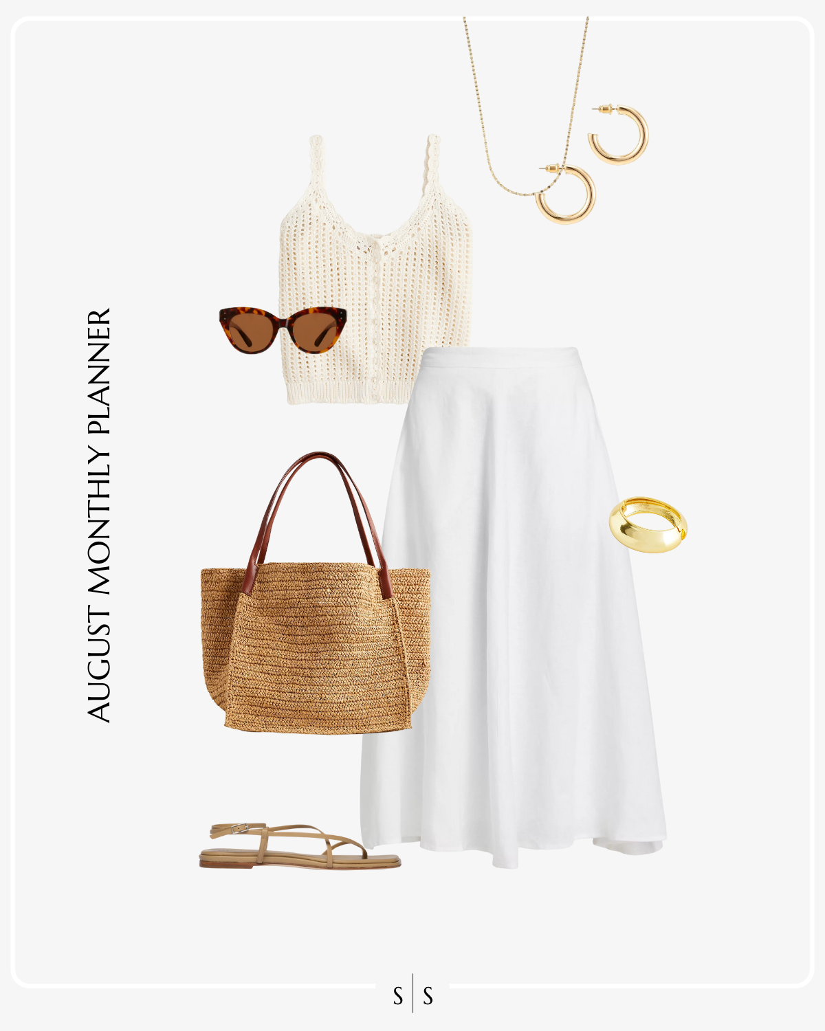 August 2024 Monthly Outfit Planner the Sarah Stories