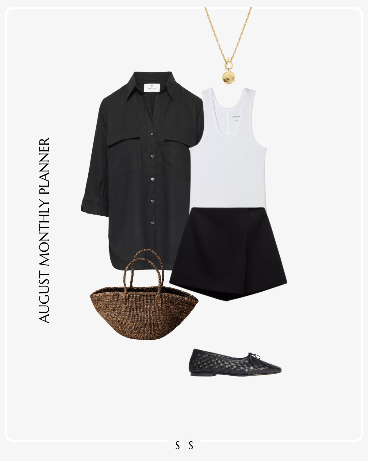 August 2024 Monthly Outfit Planner the Sarah Stories