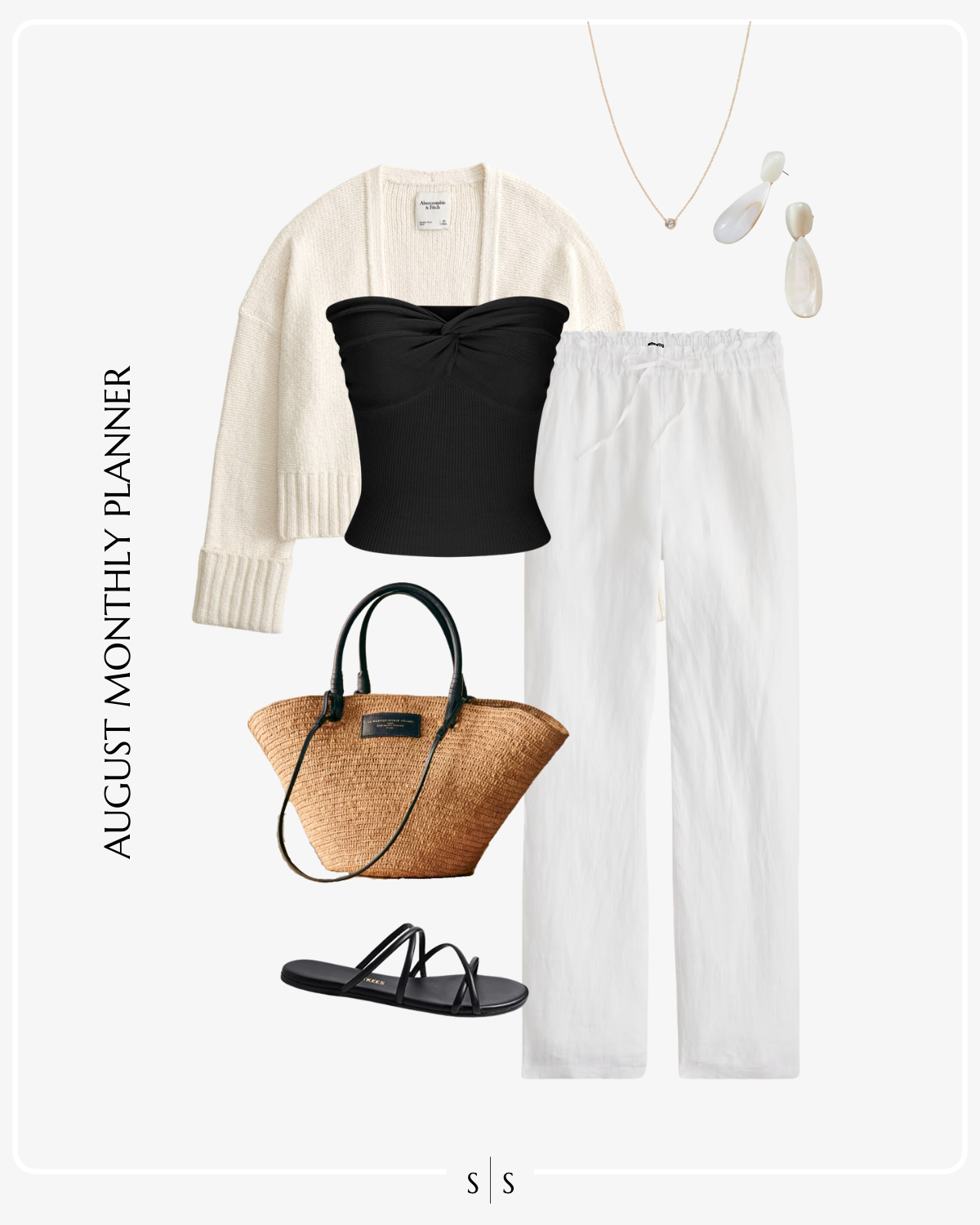 August 2024 Monthly Outfit Planner the Sarah Stories